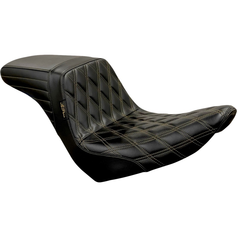 LE PERA Kickflip Seat – Diamond with Chestnut Stitching – Black for Softail ’18-’23 (Part: LYR-590DD-CHET)