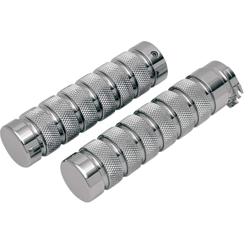 ACCUTRONIX Chrome Knurled Notched Grips Knurled Notched Custom Grips