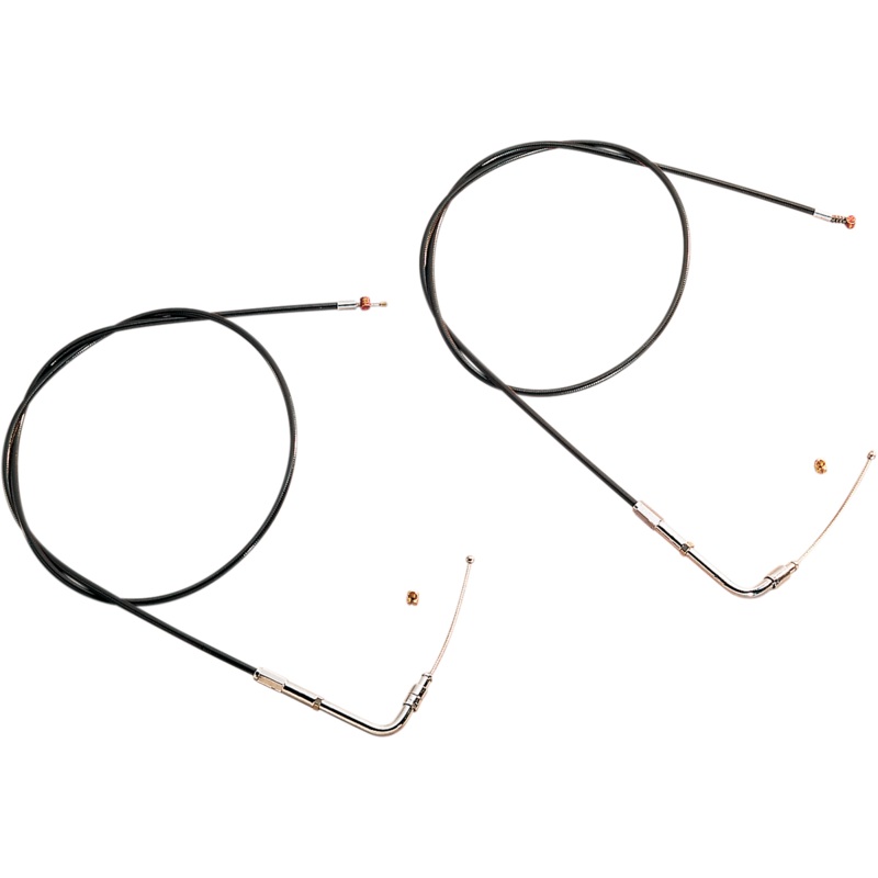 S&S CYCLE Black 42 Throttle Cable for ’96 – ’06 Black Vinyl Throttle/Idle Cable