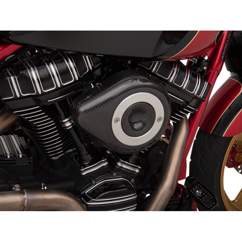 S&S CYCLE Cover Air Cleaner Carbon Tear/Drop Air Cleaner Cover