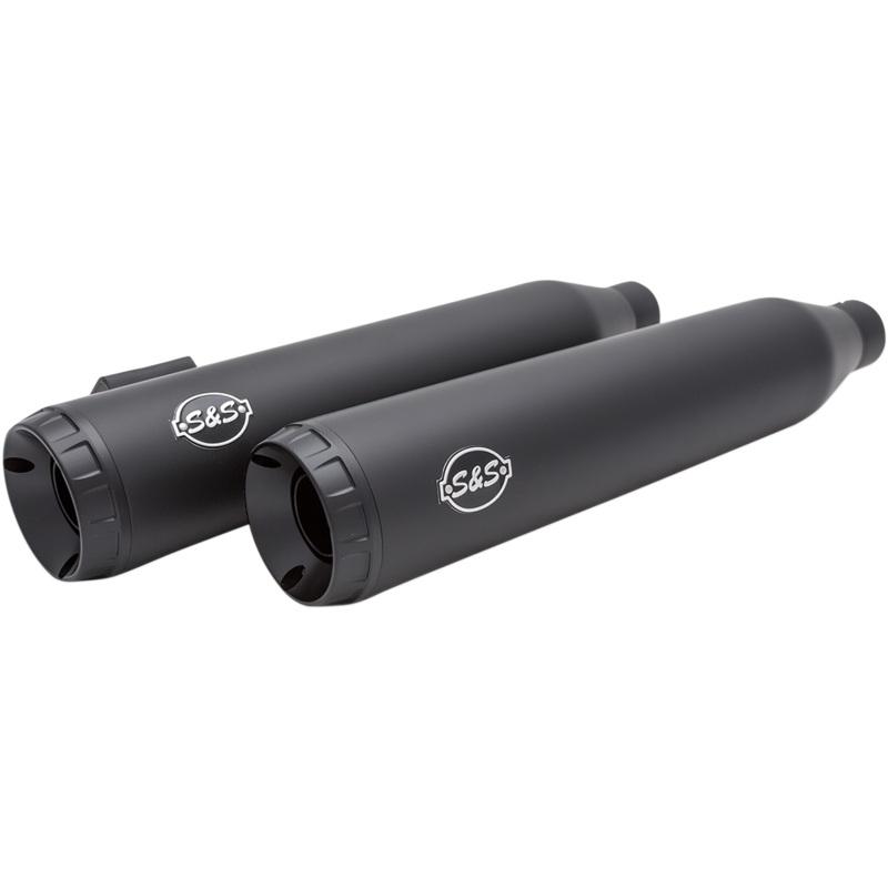 S&S CYCLE Grand National Mufflers – Ceramic Black Grand National Slip-On Mufflers