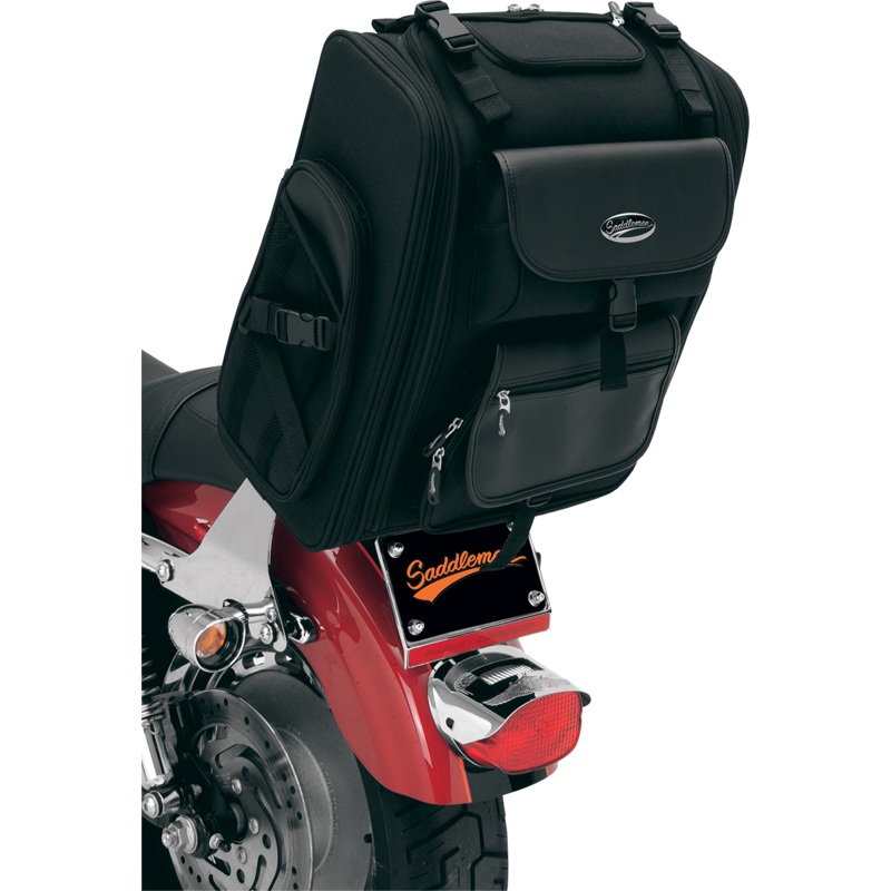 SADDLEMEN S2200E Expandable Sissy Bar Bag S2200E Expandable Sissy Bar Bag