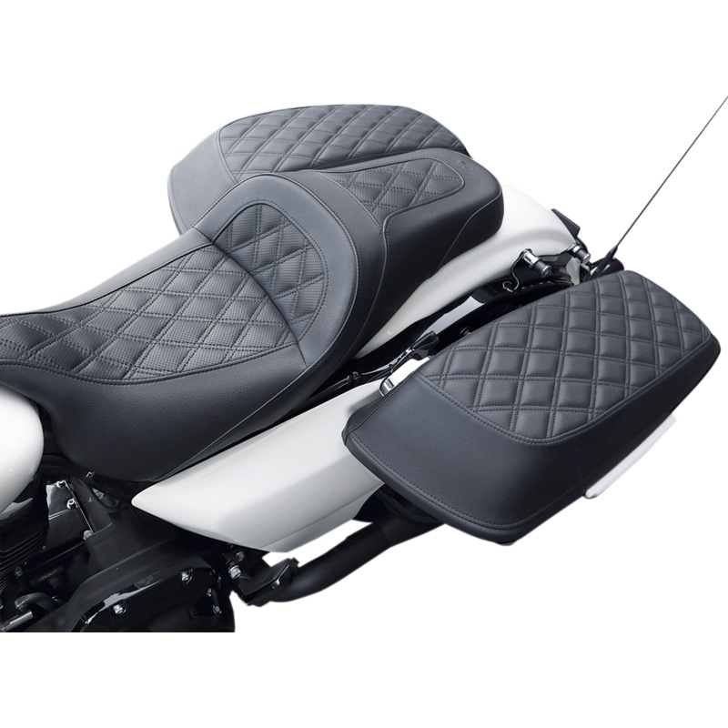 SADDLEMEN Saddlebag Cover – Lattice Stitch – Bagger Bagger Lid Cover