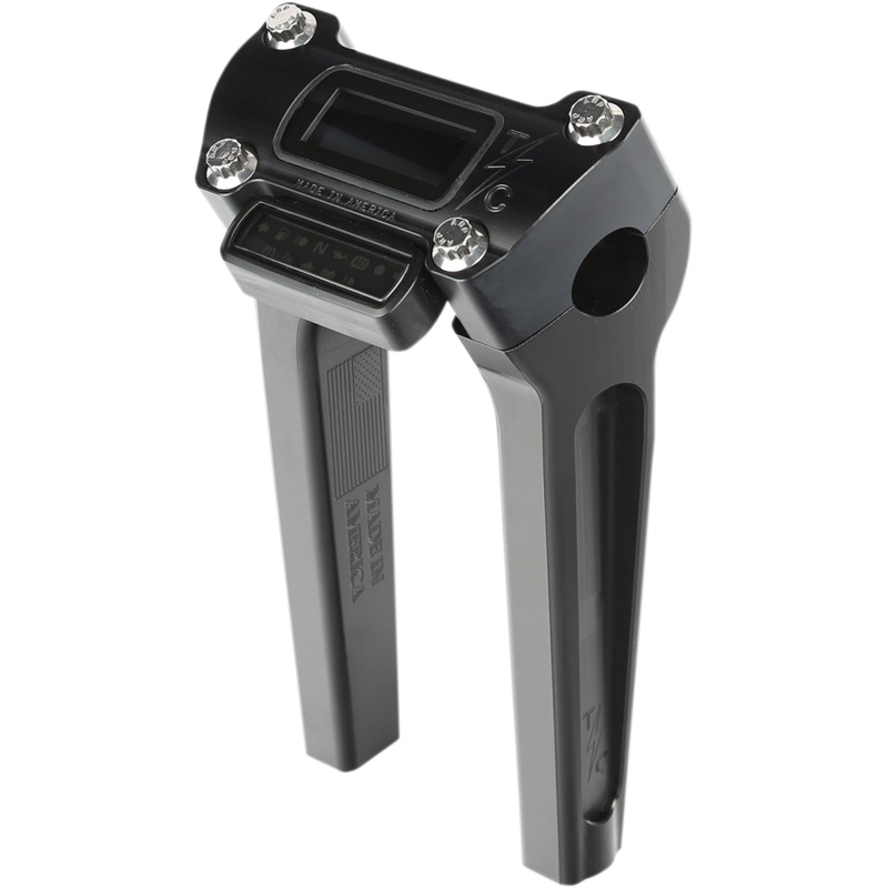 THRASHIN SUPPLY CO. Black 8 Straight Handlebar Riser With Gauge Cut Out Handlebar Riser