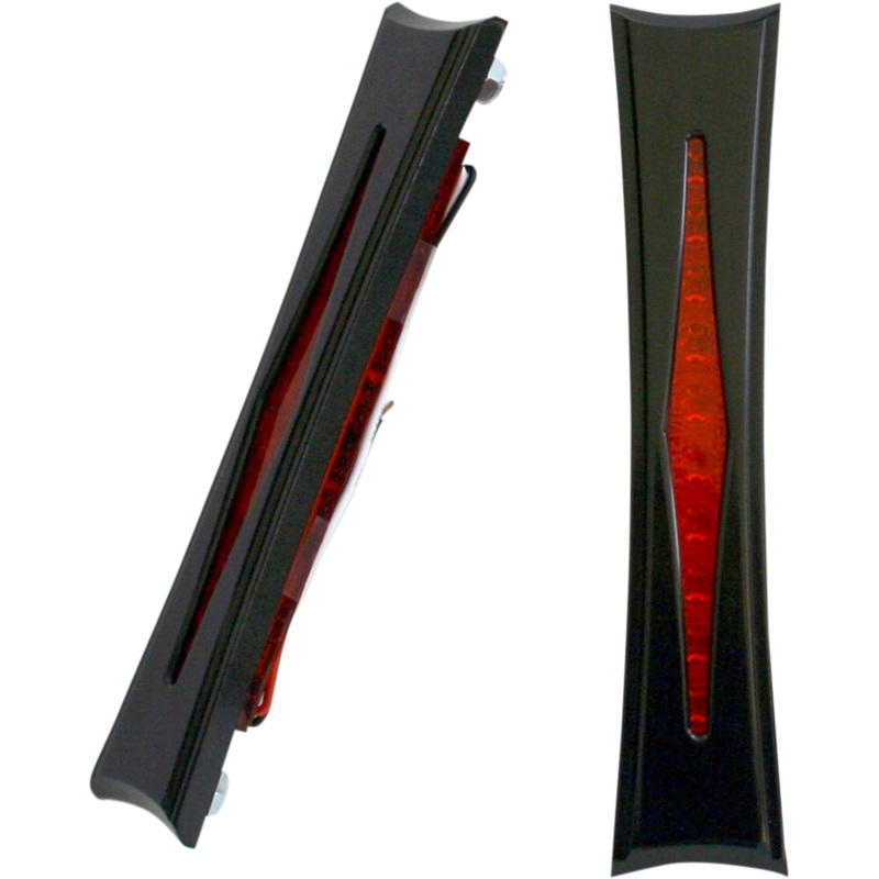 ACCUTRONIX Bag Lights – Diamond – Red Lens – Black LED Bag Lights