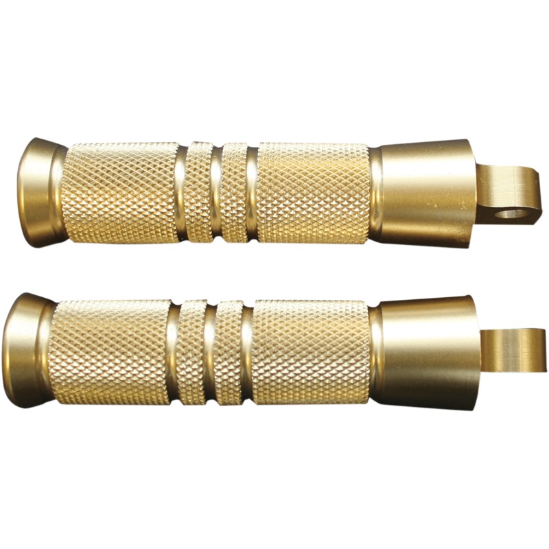 ACCUTRONIX Brass Footpegs – Grooved Brass Footpegs