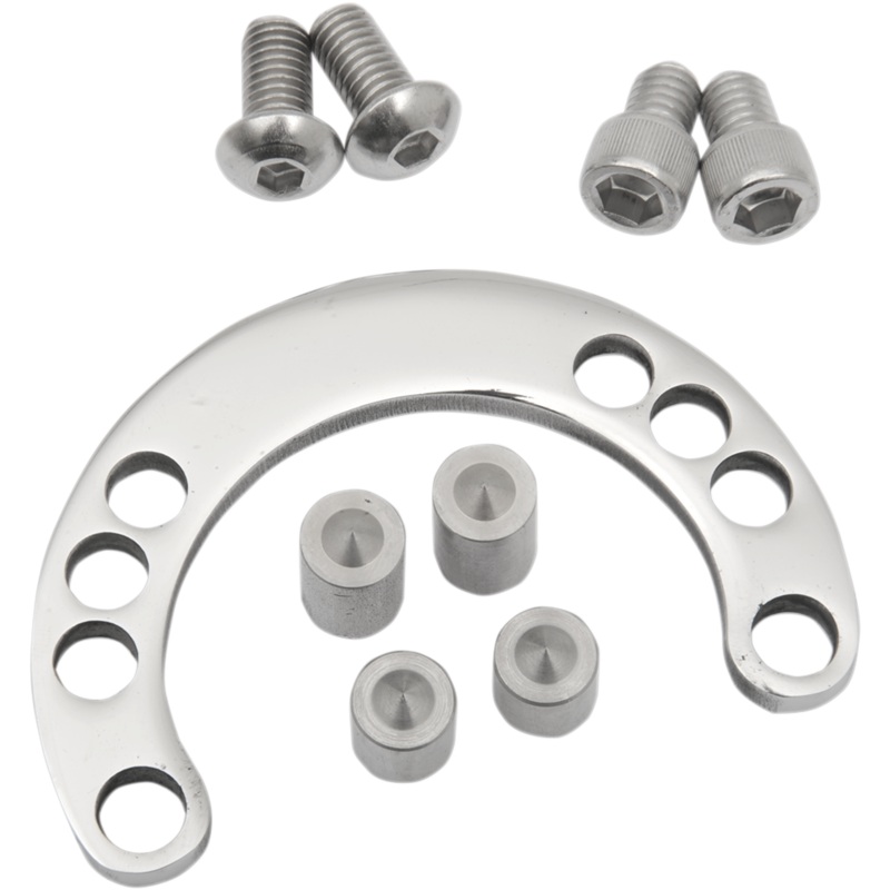 ACCUTRONIX Chrome Adjustable Steering Stop Adjustable Triple Tree Fork Stop Kit