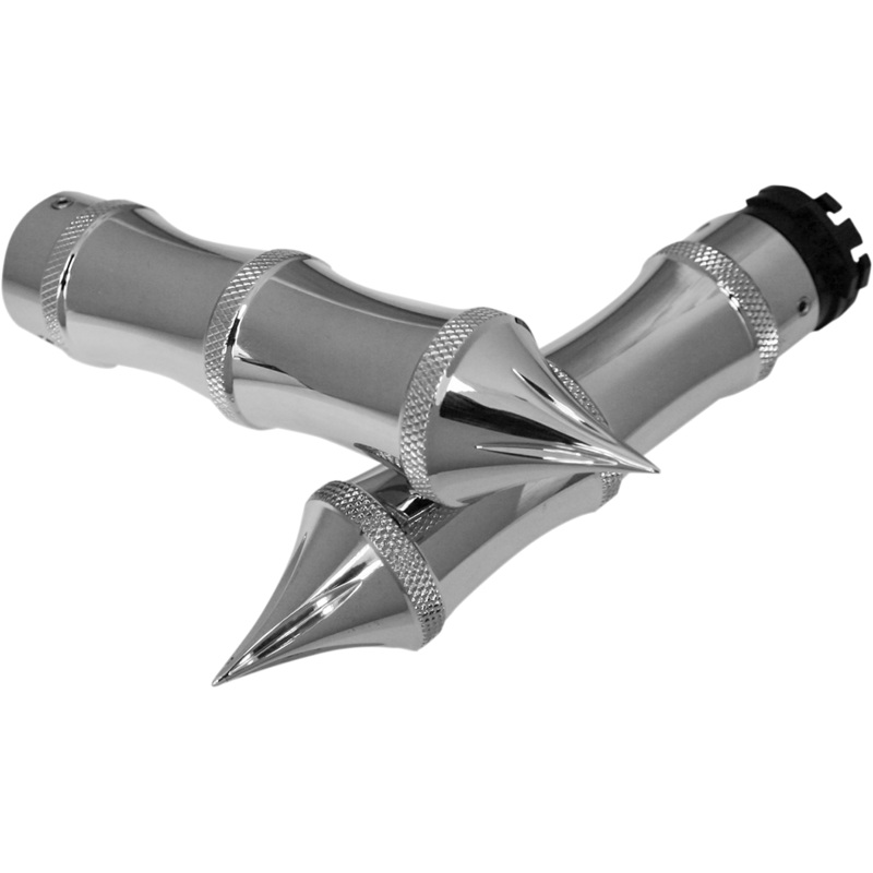 ACCUTRONIX Chrome Tribal Grips for Cable Custom Grips  Tribal
