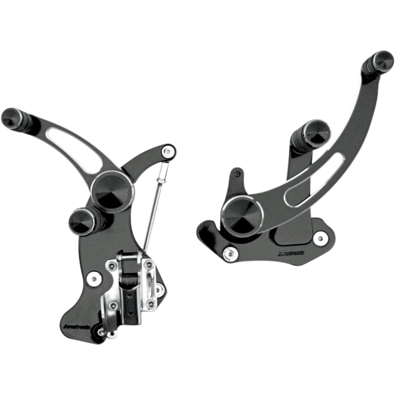 ACCUTRONIX Forward Control – Slotted – Black – ’14+ FLH Forward Controls