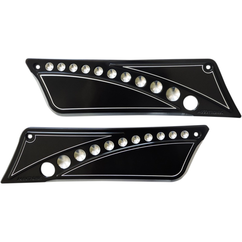 ACCUTRONIX Latch Cover – Black – FL Drilled Saddlebag Latch Covers