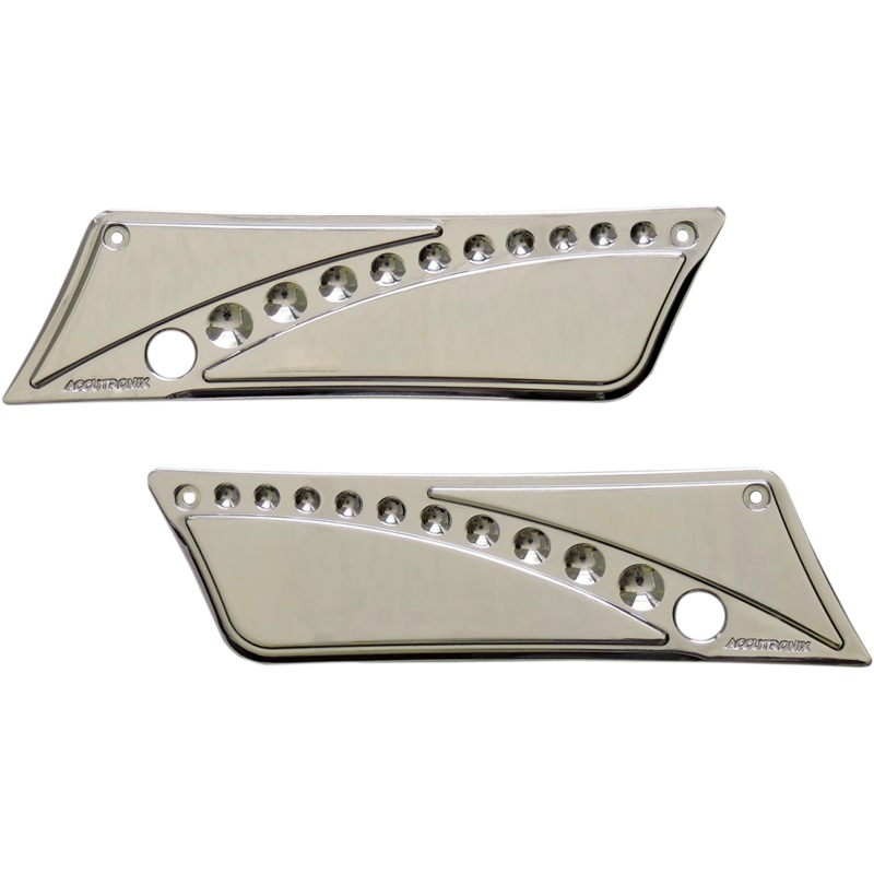 ACCUTRONIX Latch Cover – Chrome – FL Drilled Saddlebag Latch Covers