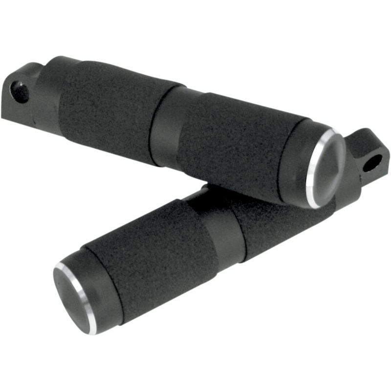 ACCUTRONIX Male Footpegs – Black – With Rubber Footpegs