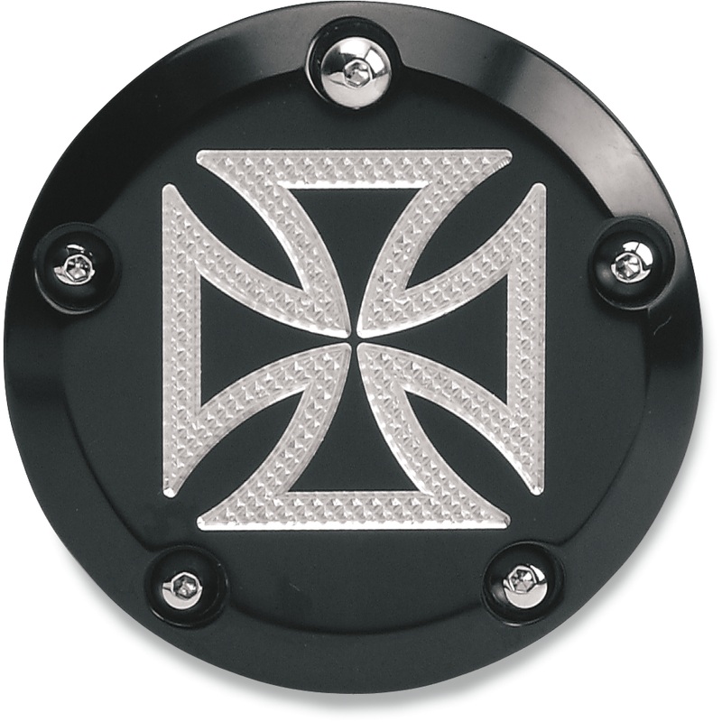 ACCUTRONIX Points Cover Maltese Black 99-17 Twin Cam Points Cover