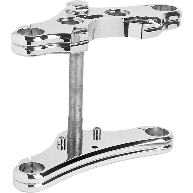 ACCUTRONIX Triple Tree Conversion Kit – Raked – 39 mm – Chrome – FXD – ’00-’03 39 mm Wide Glide Triple Tree Conversion Kit