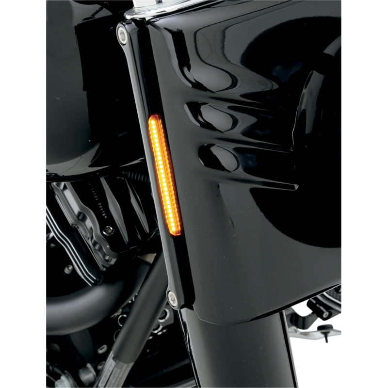ALLOY ART LED Front Signal Light – FLSTC – Black/Smoke LED Front Signal Lights