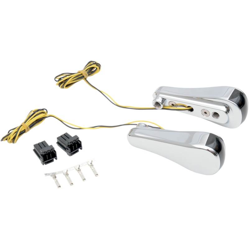 ALLOY ART LED Front Turn Signals – Smooth – Chrome LED Front Turn Signals for Road Glide