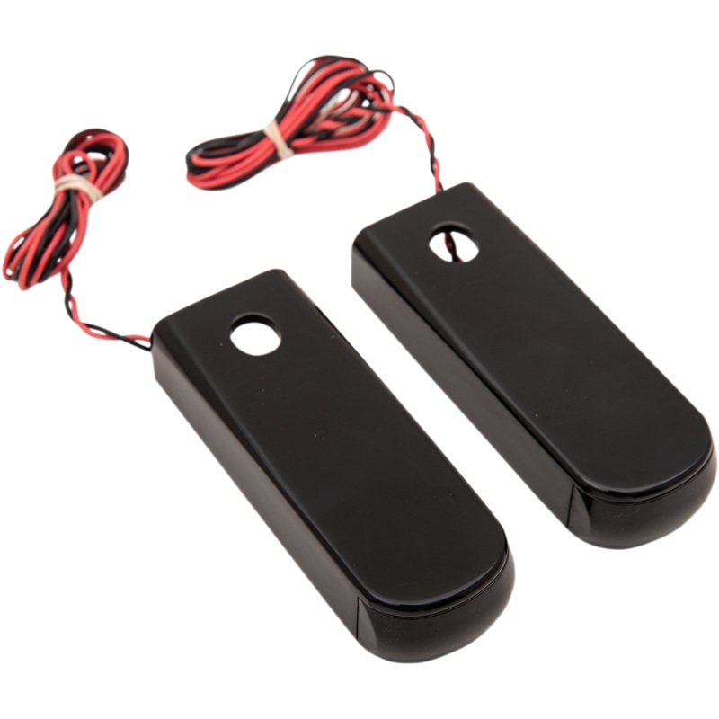 ALLOY ART LED Strut Light – Smoke/Red Black FLHC Fender Strut LED Marker Lights