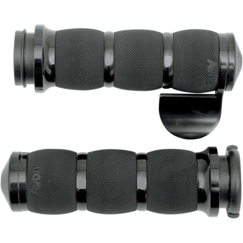 AVON GRIPS Anodized Air Cushion Grips w/ Throttle Boss for TBW 3-Ring Air Cushioned Grips  with Throttle Boss