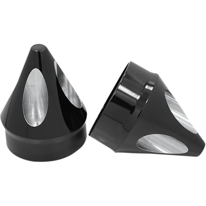AVON GRIPS Axle Cap – Black – Anodized – Spike – Large/Small Front Axle Nut Cover