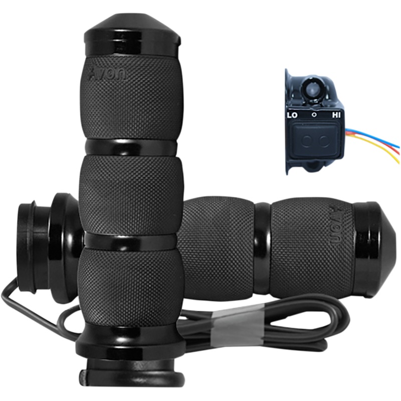 AVON GRIPS Black Heated Air Cushion Grips for TBW Heated Grips