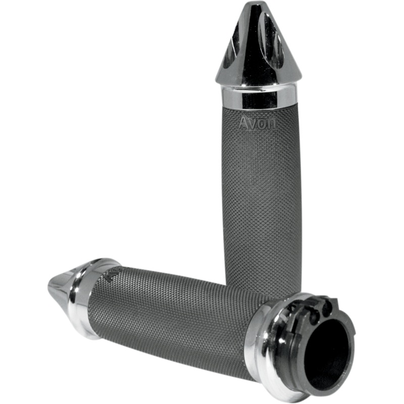 AVON GRIPS Chrome Custom Spike End Grips Custom Spike End Grips