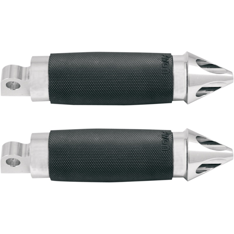 AVON GRIPS Folding Peg – Custom Spike – Chrome Male-Mount Footpegs