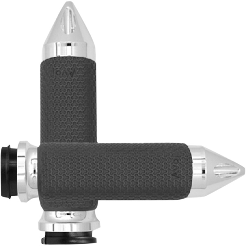AVON GRIPS Large Chrome Memory Foam Spike Grips for TBW Vibration Dampening Memory Foam Grips