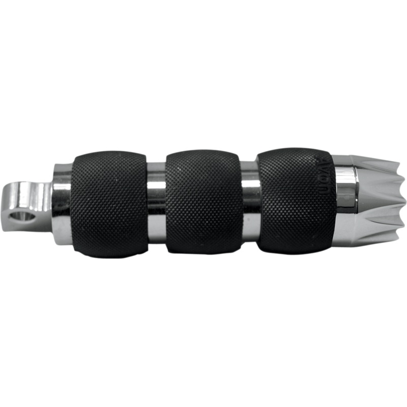 AVON GRIPS Peg – Air Cushioned Excalibur – Chrome Male-Mount Footpegs