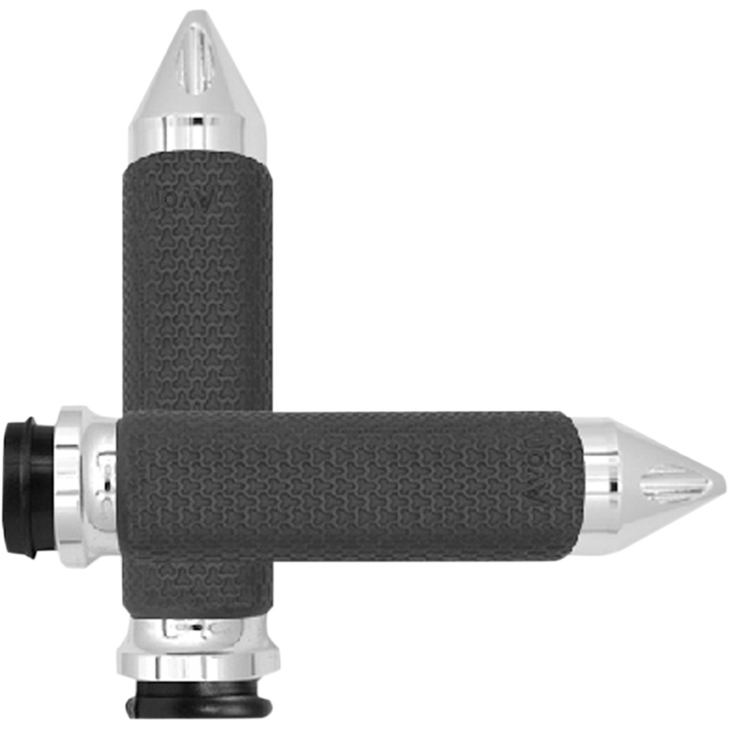 AVON GRIPS Small Chrome Memory Foam Spike Grips for TBW Vibration Dampening Memory Foam Grips