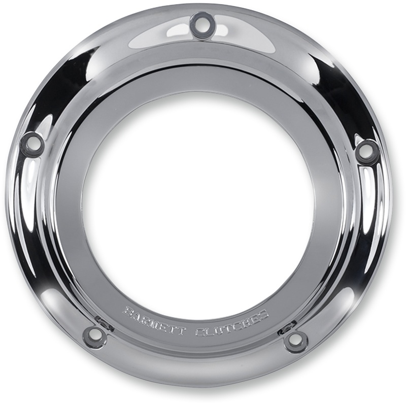 BARNETT ’15-’20 FL Chrome/Clear Derby Cover – For Narrow Primary Scorpion Derby Cover
