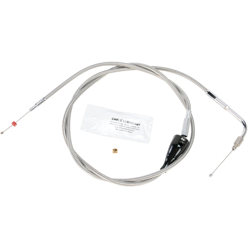 BARNETT Extended 12 Stainless Steel Idle Cable w/ Cruise Stainless Steel Throttle/Idle Cable