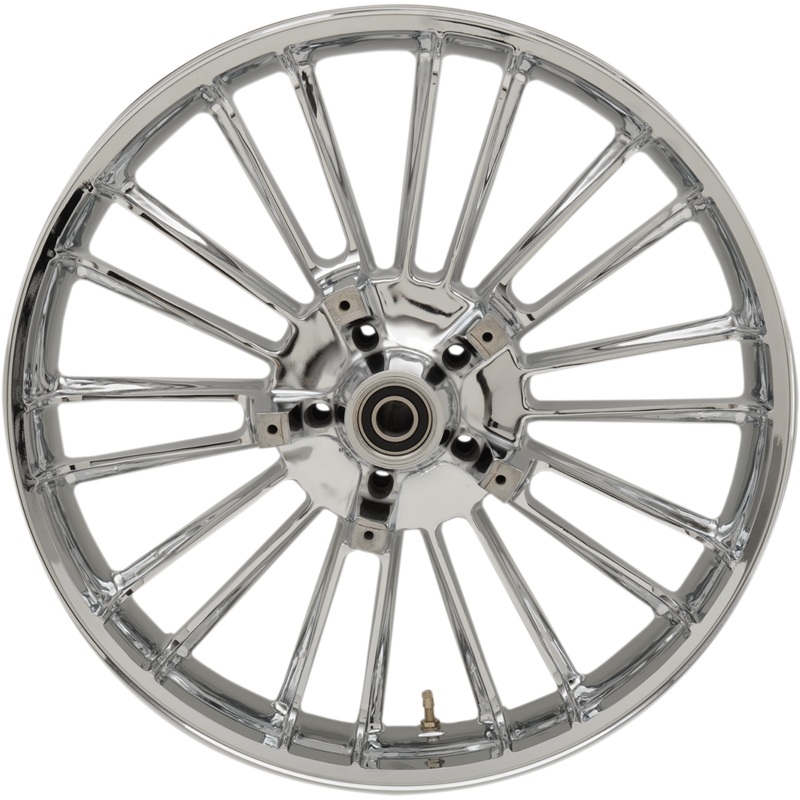 COASTAL MOTO Front Wheel – Atlantic – Chrome – 21 x 3.5 – 00-07 FL Precision Cast Custom 3D Front Wheels
