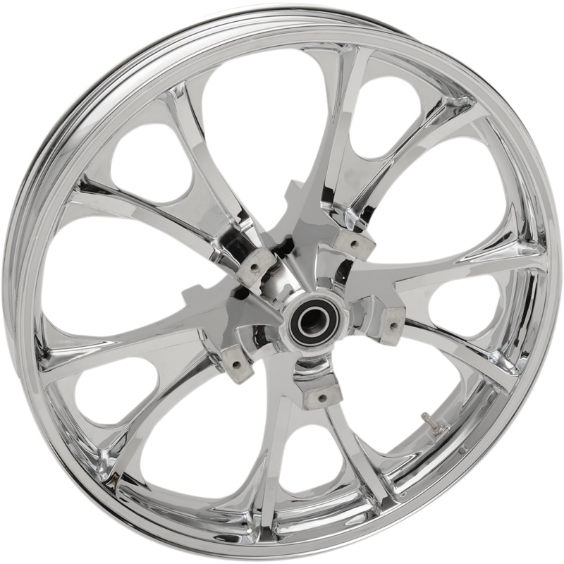 COASTAL MOTO Front Wheel – Largo – Chrome – 21 x 3.5 – 00-07 FL Precision Cast Custom 3D Front Wheels