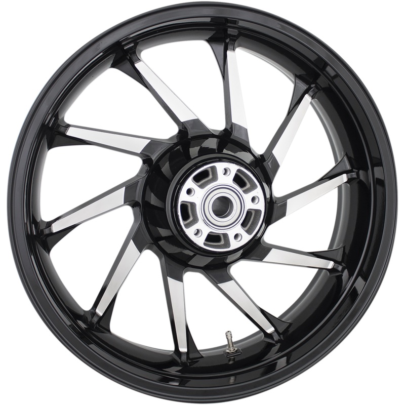 COASTAL MOTO Rear Wheel – Hurricane – Black – 18 – No ABS – ’08-’19 FL Hurricane Precision Cast 3D Wheel