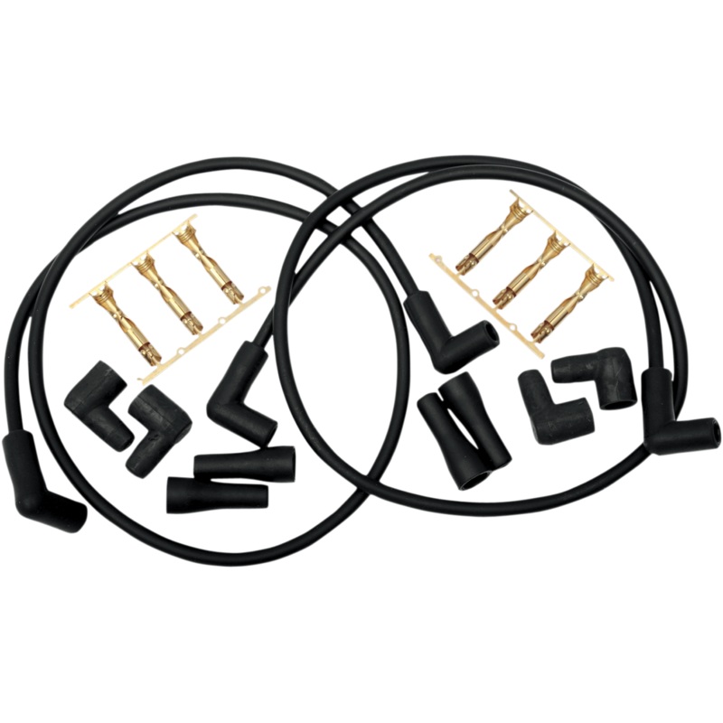 COMPU-FIRE 8mm Spark Plug Wire Set – 41 Black Universal Spark Plug (Dual-Plug) Wire Kit