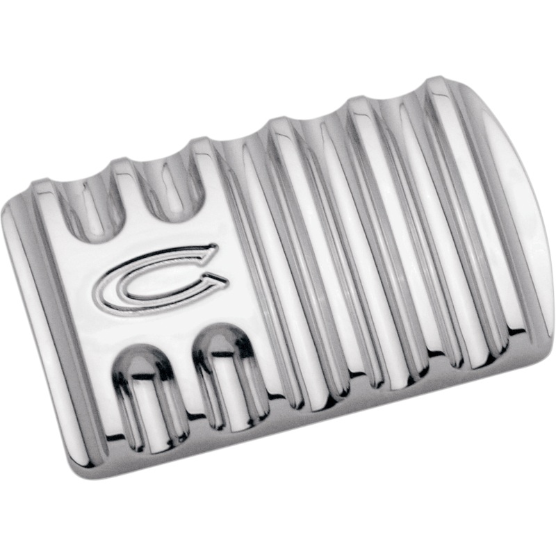 COVINGTONS Brake Pedal – Finned –  Chrome Brake Pedal Pad