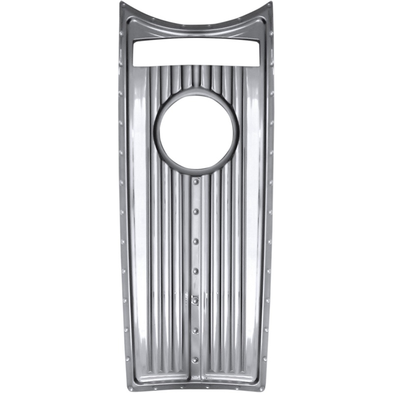 COVINGTONS Dash Insert – Dimpled – Chrome Dash Insert  Road King