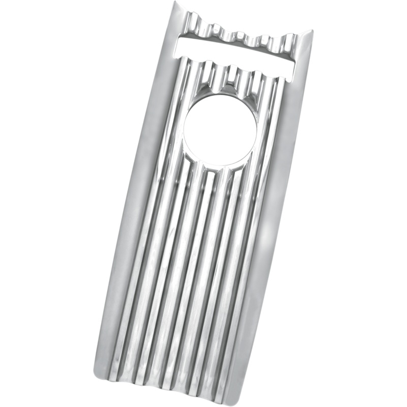 COVINGTONS Dash Insert – Finned – Chrome Dash Insert  Road King