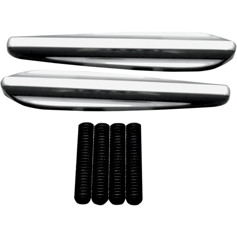 COVINGTONS Turn Signal Eliminators – Finned – Chrome Turn Signal Eliminators