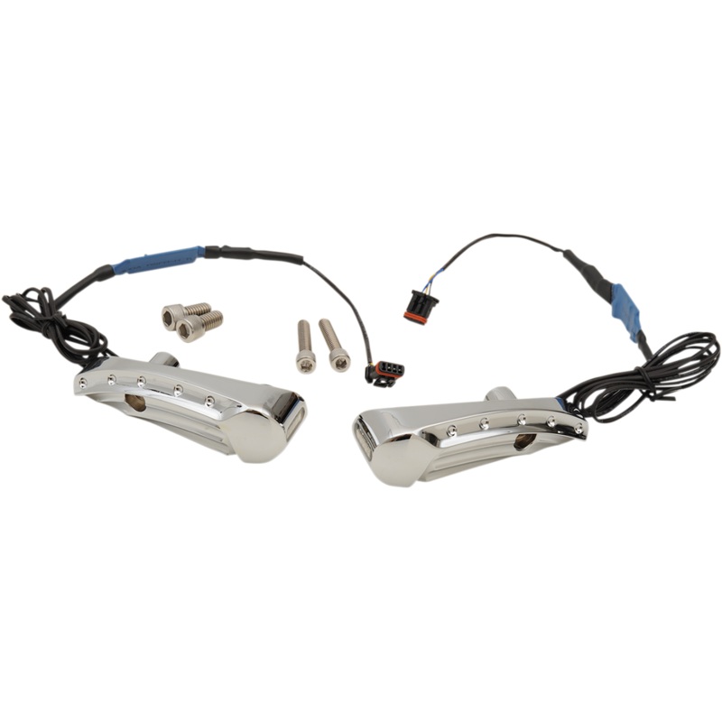 COVINGTONS Turn Signal FLTR – Dimpled – Chrome Turn Signals