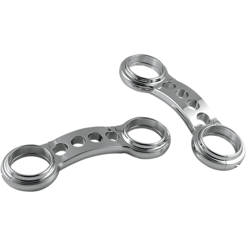 CUSTOM CYCLE ENGINEERING Fork Brace – Chrome – 49 mm – ’06-’08 FXDWG | ’08-’17 FXDF Chrome Billet Aluminum Fork Truss