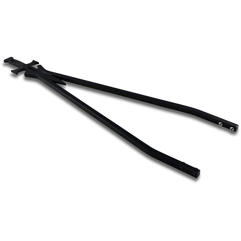 CYCLE VISIONS Sissy Bar Stick – Black – 30 Daggertude – Wide Styled Sissy Bar Sticks