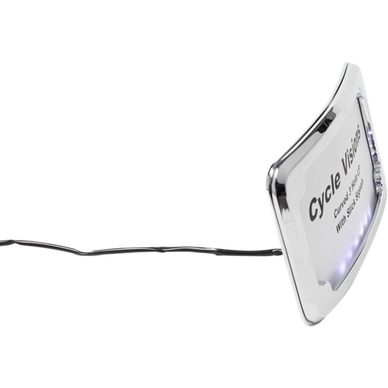 CYCLE VISIONS License Plate Frame – Chrome 3-Hole Mounted LED Lighted License Plate Frame