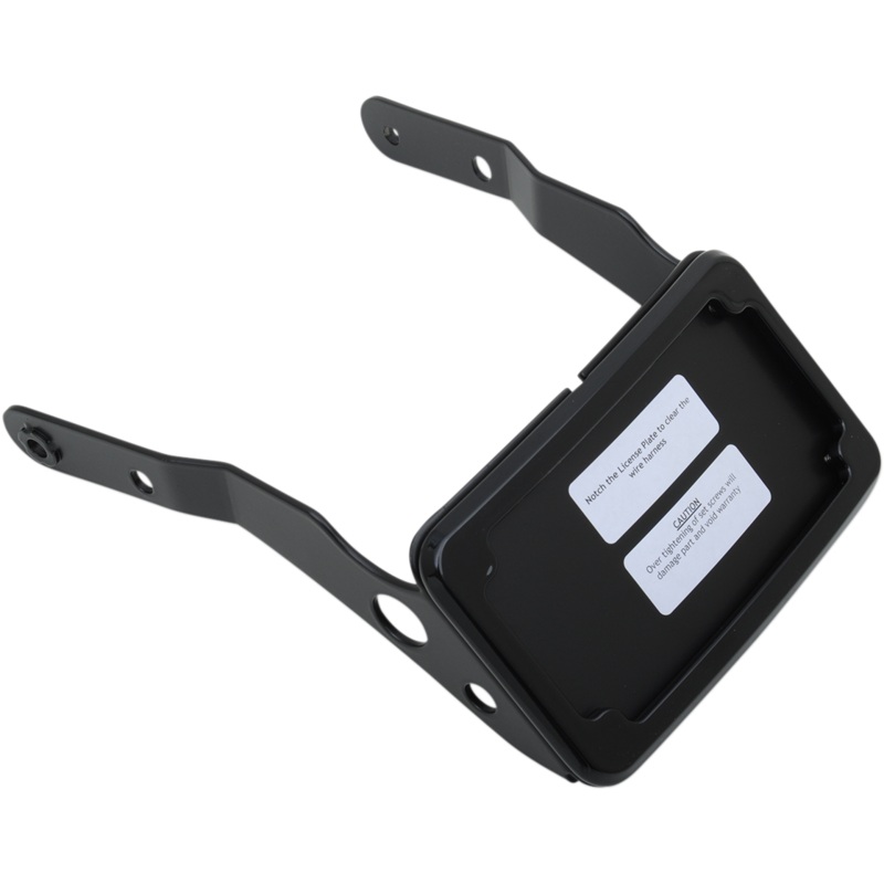 CYCLE VISIONS LP Plate Frame & Mount with Tag Light – XL – Black Curved License Plate Frame and Mount with License Plate Light
