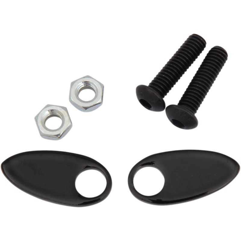 CYCLE VISIONS Rear Turn Signal Cover Plate – Black Rear Turn Signal Cover Plates