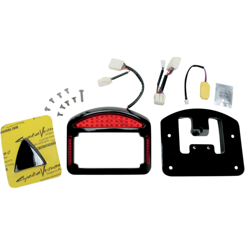 CYCLE VISIONS Tailight Eliminator – ’00-’11 FXD – Black Eliminator Taillight