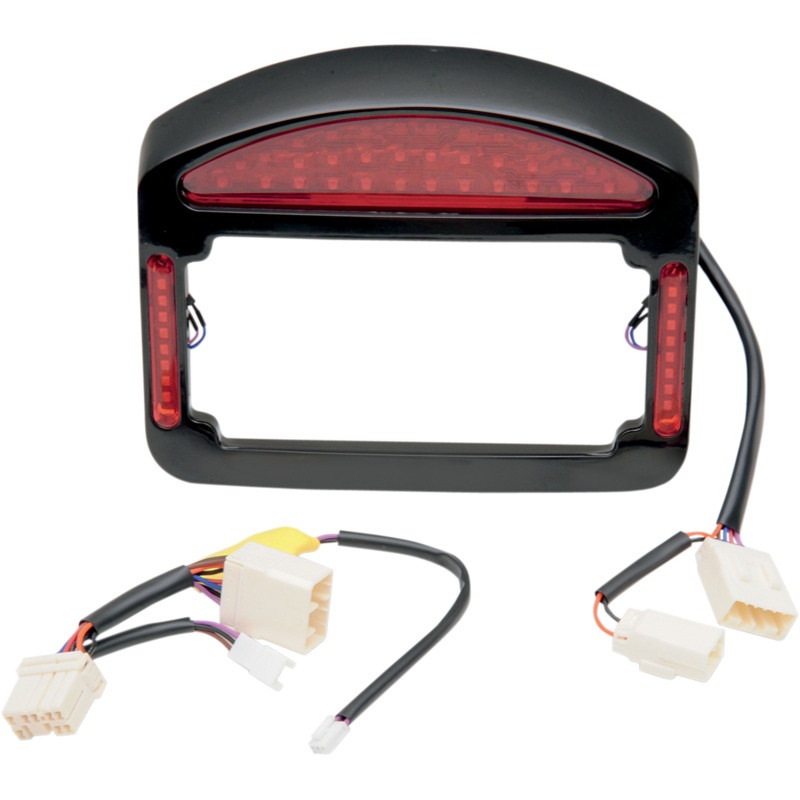 CYCLE VISIONS Tailight Eliminator – Faceplate & Light Assembly ONLY – Black Eliminator Taillight