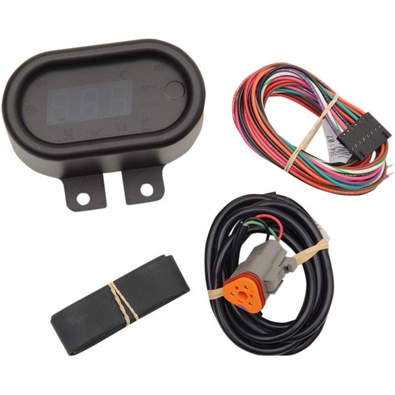 DAKOTA DIGITAL 5000 Series Classic Speedometer – Black – 2 H x 3.5 W 5000 Series Handlebar-Mounted Digital Speedometer