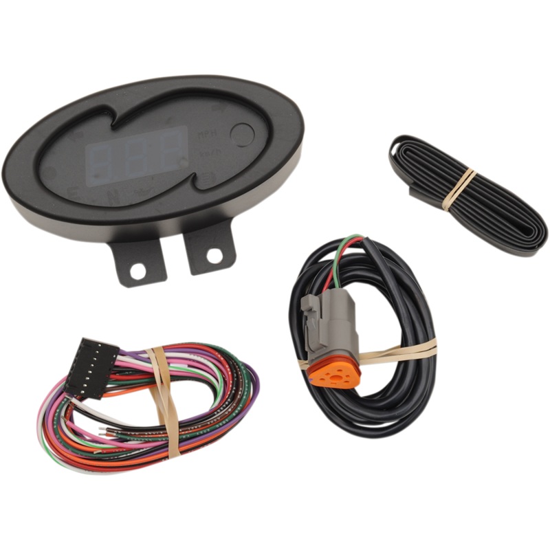 DAKOTA DIGITAL 5000 Series Wave Speedometer – Black – 2 H x 4.25 W 5000 Series Handlebar-Mounted Digital Speedometer