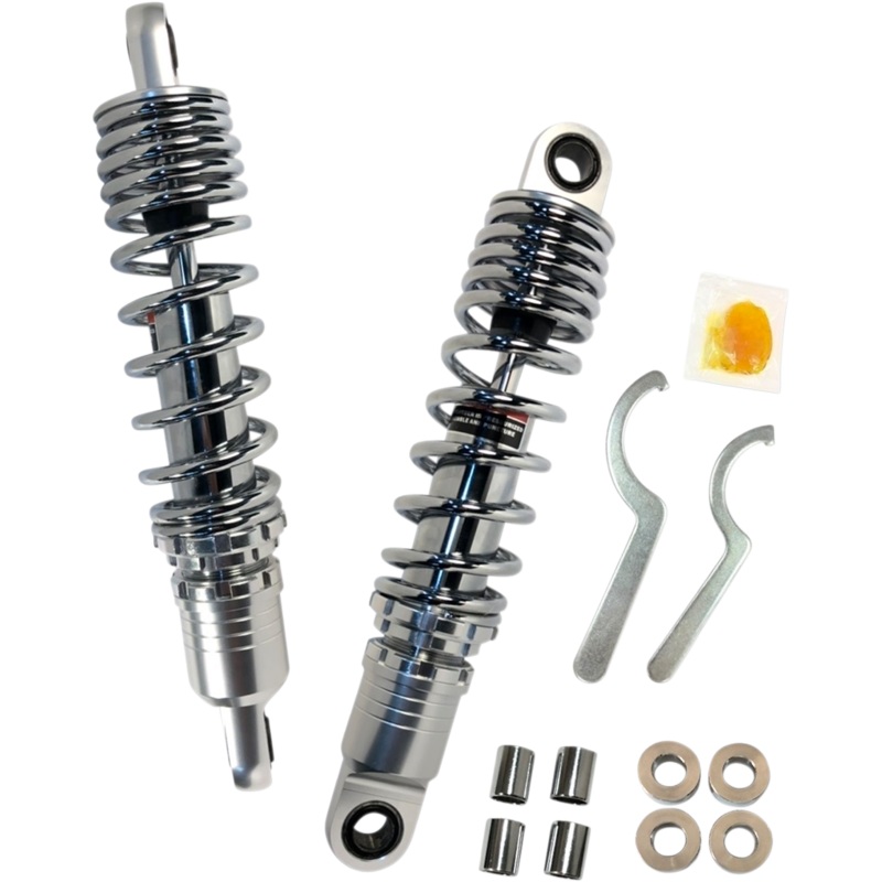 DRAG SHOCKS Premium Ride-Height Adjustable Shocks – Chrome – Standard – 12.5 Premium Ride-Height Adjustable Shocks  12.00